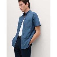 M&S Ultimate Pure Cotton Oxford Shirt Blue