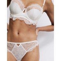 Rosie Forget Me Not Lace Thong Ivory
