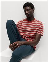 Pure Cotton Textured Stripe Pyjama Set