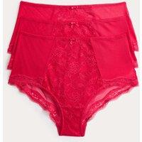 M&S 3pk Jasmine Lace High Rise Shorts Geranium