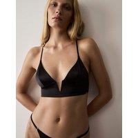 Autograph Black Label Satin Non Wired Bralette Black