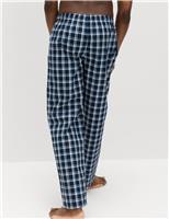 2pk Pure Cotton Checked Pyjama Bottoms