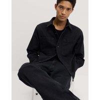 M&S Regular Fit Denim Overshirt Black
