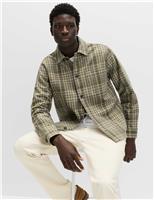 Pure Cotton Check Overshirt