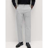 M&S Regular Fit Stretch Chinos Silver