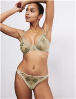 Ianthe Embroidery Wired Plunge Bra (F-H)