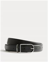 Leather Refined Buckle Jeans Belt