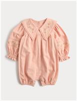 Pure Cotton Embroidered Romper (0-3 Yrs)