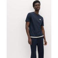 M&S Pure Cotton Sunset Graphic Loungewear Top Navy