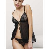 Boutique Lace Wired Babydoll (A-DD) Black
