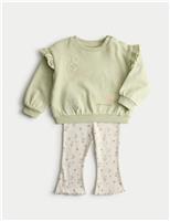 2pc Cotton Rich Embroidered Sweat Outfit (0-3 Yrs)