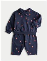 2pc Cotton Rich Strawberry Top & Bottom Outfit (0 Mths-3 Yrs)