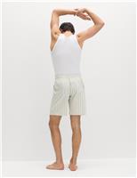 Pure Cotton Striped Loungewear Shorts