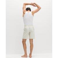 M&S Pure Cotton Striped Loungewear Shorts Neutral