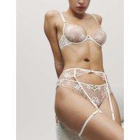 Boutique Arianna Embroidery Suspenders Ivory Mix