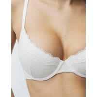 B by Boutique Lotta Cotton Rib Wired Demi Cup Bra (A-E) Oatmeal