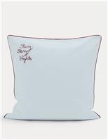 Pure Cotton Starry Nights Embroidered Pillow Sham