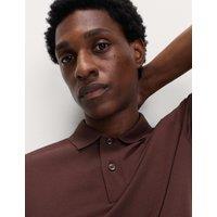 M&S Ultimate Regular Fit Pique Polo Shirt Chestnut