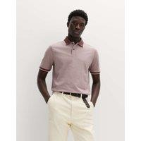 M&S Ultimate Tipped Pique Polo Shirt Chocolate Mix
