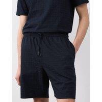 Autograph Cotton Rich Jacquard Pyjama Shorts Dark Navy