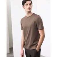 Autograph Pure Supima Cotton Performance Crew Neck T-shirt Dark Mole