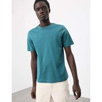 Autograph Pure Supima Cotton Performance Crew Neck T-shirt Teal