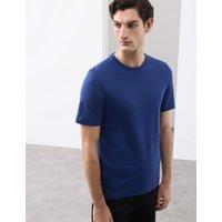 Autograph Pure Supima Cotton Performance Crew Neck T-shirt Dark Blue