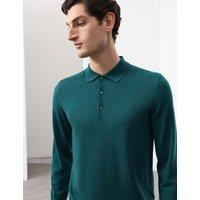 Autograph Pure Extra Fine Merino Wool Polo Shirt Teal