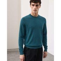 Autograph Pure Extra Fine Merino Wool Crew Neck Jumper Teal