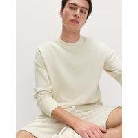 M&S Pure Cotton Garment Dye Sweatshirt Ecru