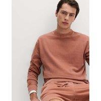 M&S Pure Cotton Garment Dye Sweatshirt Rust