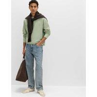 M&S Pure Cotton Garment Dye Sweatshirt Pistachio
