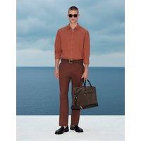 M&S Pure Linen Garment Dye Shirt Rust