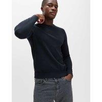 M&S Pure Cotton Crew Neck Jumper Navy