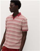 Relaxed Fit Cotton Rich Textured Polo Shirt