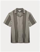 Pure Cotton Textured Revere Polo Shirt