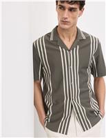 Pure Cotton Textured Revere Polo Shirt