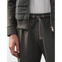 Autograph Cotton Rich Pintuck Straight Leg Joggers Khaki