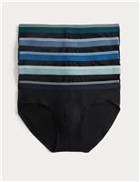 M&S 5pk Pure Cotton Cool & Fresh Slips Black Mix