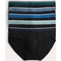 M&S 5pk Pure Cotton Cool & Fresh Briefs Black Mix