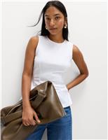 Fitted Sleeveless Peplum Top