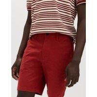 M&S Regular Fit Stretch Chino Shorts Paprika