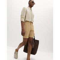 M&S Half-Elasticated Waist Stretch Chino Shorts Sand