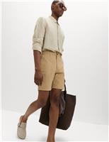 Half-Elasticated Waist Stretch Chino Shorts