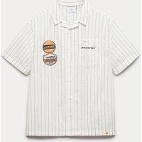 M&S Pure Cotton McLaren Shirt (6-16 Yrs) Ecru Mix