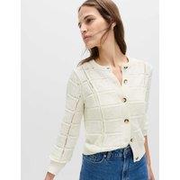 M&S Cotton Blend Cropped Cardigan Cream