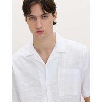 M&S Regular Fit Pure Cotton Short Sleeve Shirt White