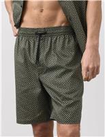 Cotton Rich Printed Pyjama Shorts