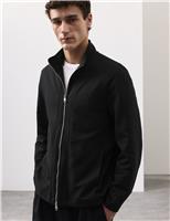 Cotton Rich Funnel Neck Zip Up Jacket