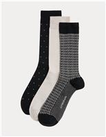 Autograph 3 Pack Mercerised Cotton Rich Socks Black Mix